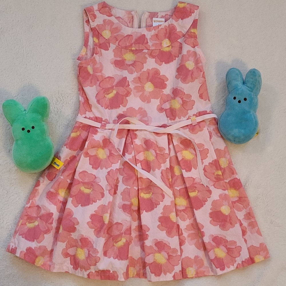 Girl's Gymboree Spring Floral Dress Size 5 Pink 🐰 - Picture 1 of 6